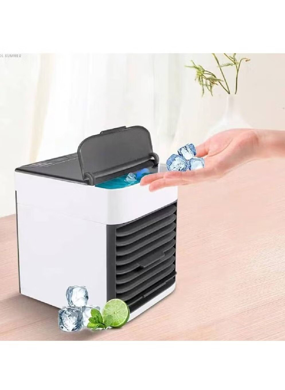 Evaporative Portable Air Conditioner Personal Space Cooler, Black/White