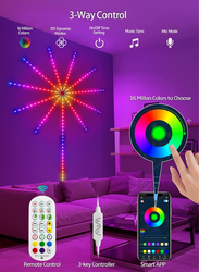 Firework Magic Colour Smart Strip USB Powered Led Light with Launch Burst Effect Remote App Control for Bedroom, Multicolour