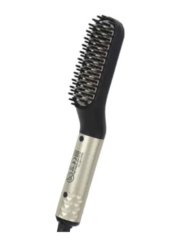 Gennext Multi-Function Men Hair Straightening Hair Brush, HR7110, Black/Silver