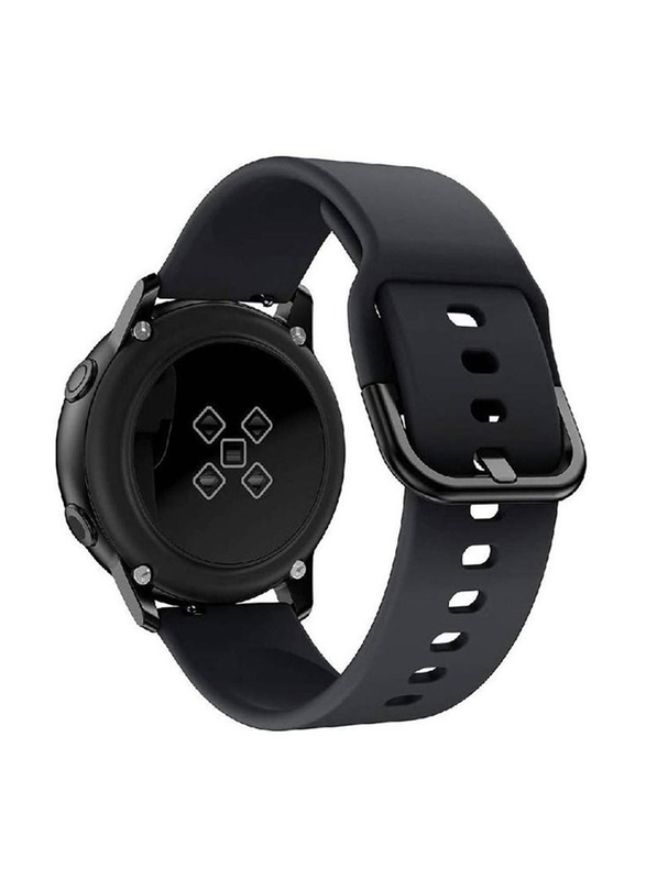 Gennext Silicone Quick Release Strap for Samsung Galaxy Watch Active 2 20mm, Black