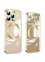 Apple iPhone 13 Pro Max Protective Shockproof Anti-fall Luxury Plating Mobile Phone Back Case Cover, Gold