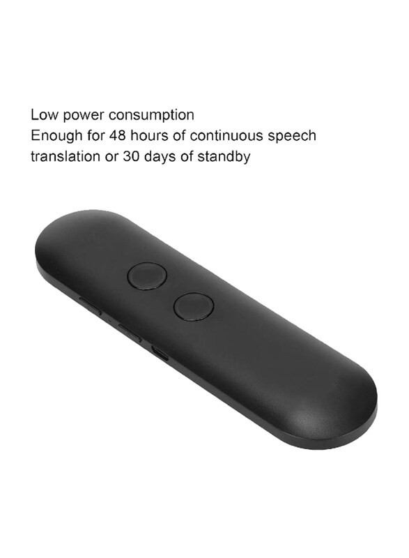 2 Way Real Time Instant Language Translator Device, Black