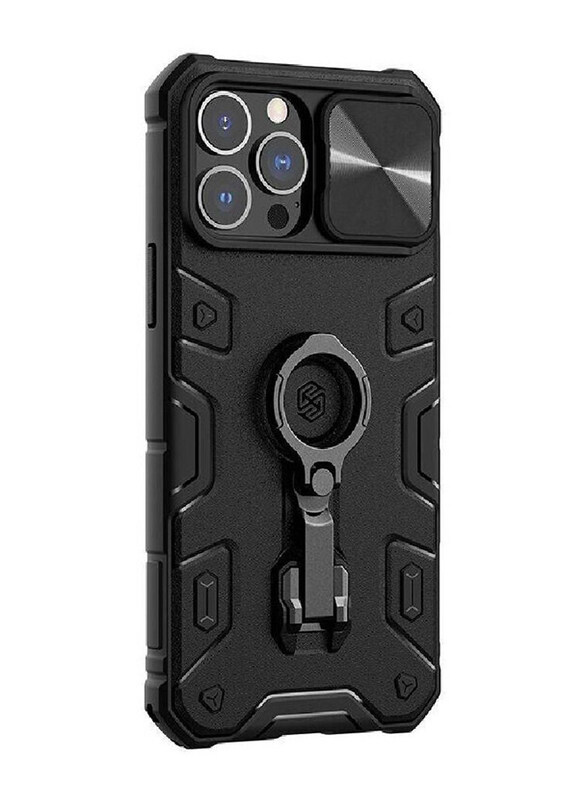 

Nillkin Apple iPhone 14 Pro Max CamShield Armor Pro with Ring Holder & Camera Protection Mobile Phone Case Cover, Black