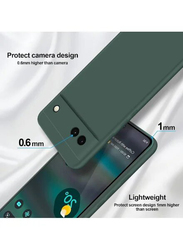 Gennext Google Pixel 6A Soft Silicon TPU Flexible Slim Fit Smooth Shock Proof Fingerprint Resistant Mobile Phone Case Cover, Green