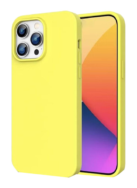 

Zoomee Apple iPhone 13 Pro Max Soft Silicone Anti-Scratch Protective Mobile Phone Case Cover, Yellow