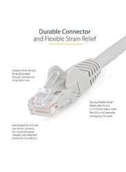 Gennext 30-Meters Full Copper Cat 6 Gigabit Ethernet Cable, Cat6 Gigabit Ethernet Adapter to Ethernet for Networking Devices, White