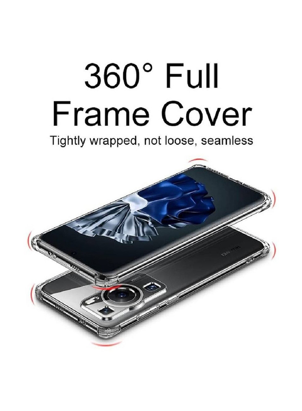 Huawei P60/P60 Pro Protective Shock Absorbent Reinforced Corner Soft TPU Mobile Phone Case Cover, Transparent