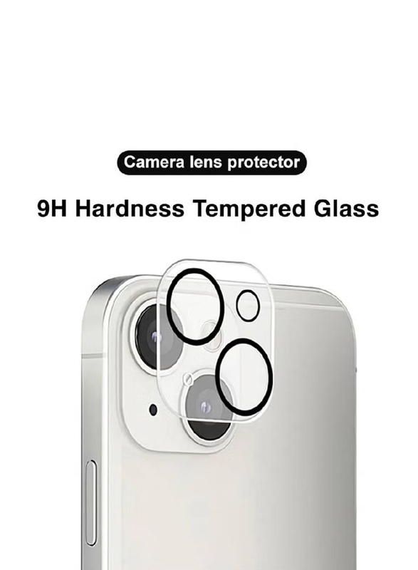 Apple iPhone 14 Ultra Premium 9H Full Coverage Camera Lens Tempered Glass, Clear