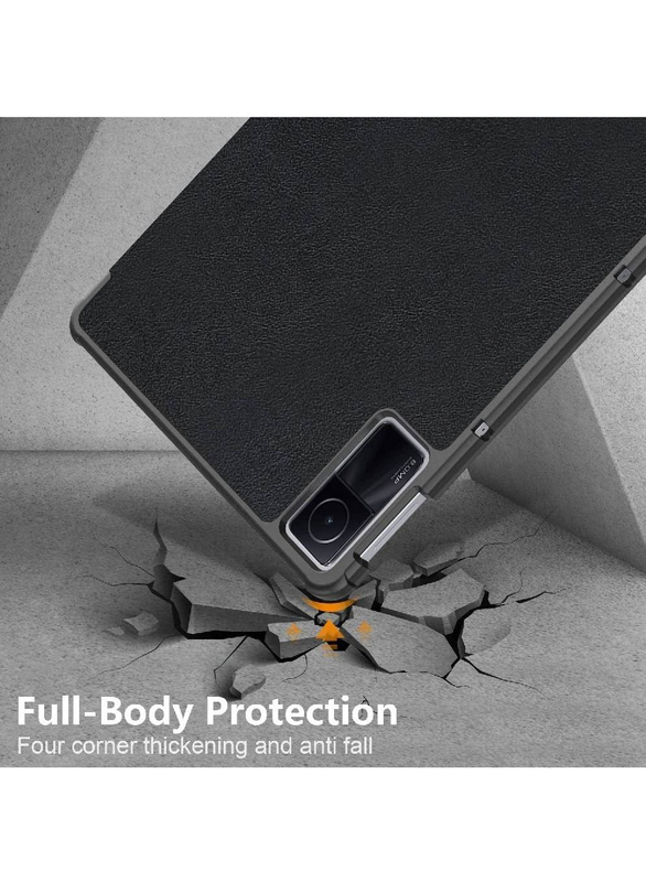 Gennext Xiaomi Mi Pad 5 Trifold Slim Stand Tablet Case Cover, Black