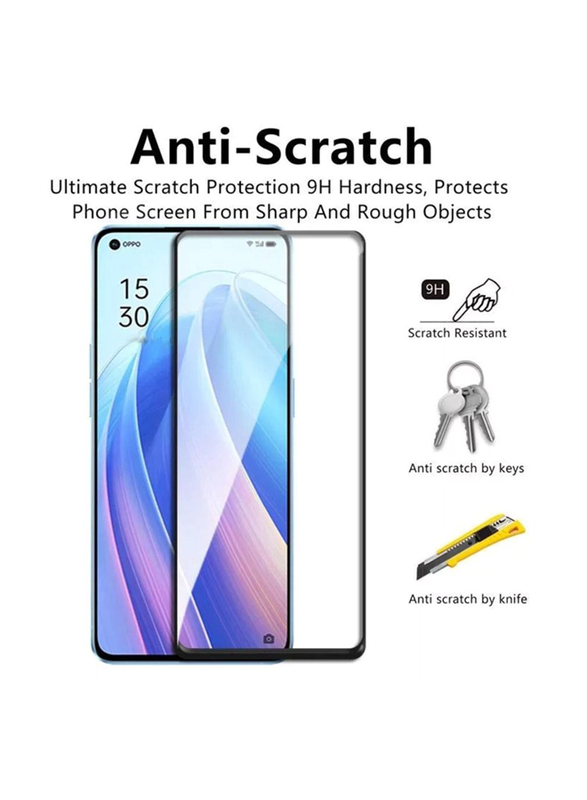 Zoomee Oppo Reno4 Pro 5G 9H Full Coverage Tempered Glass Screen Protector, Clear