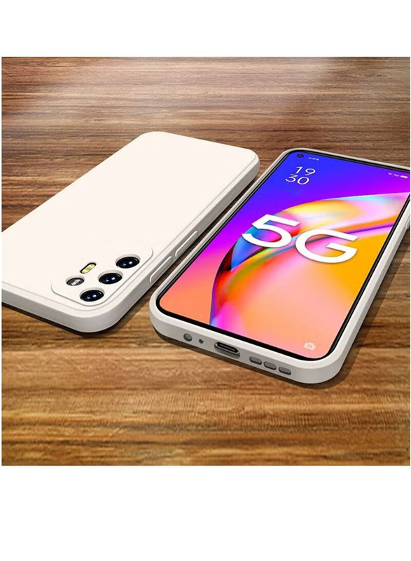 Zoomee OPPO A95 5G Protective Shockproof Soft Slim Silicone Mobile Phone Case Cover, White