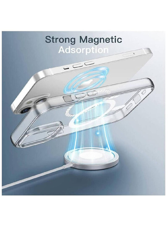 Apple iPhone 14 Shockproof Military Grade Protection Scratch Resistant MagSafe Magnetic Mobile Phone Case Cover, Clear