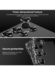 Gennext Samsung Galaxy S23 Ultra 5G 2023 9H Metal Individual Ring Tempered Glass Camera Lens Screen Protector Cover, Black