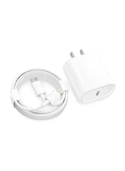 Gennext Fast Charger 20W PD Fast Charge USB Type C Charger Adapter for Apple Devices, White