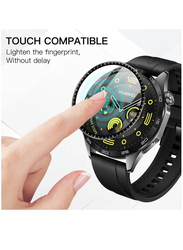 Zoomee Protective Anti-Scratch Bubble-Free & Dust-Free Premium Tempered Glass Screen Protector for Huawei Watch GT4 46mm, Clear/Black