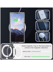 Samsung Galaxy S23 Ultra Protective Shockproof Slim Thin Full Protection Anti-Scratch Magnetic Transparent MagSafe Mobile Phone Case Cover, Clear