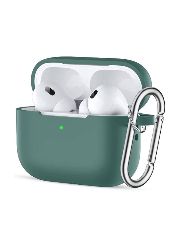 Gennext Soft Silicone Protective Skin Case Cover for Apple AirPods Pro 2, Green