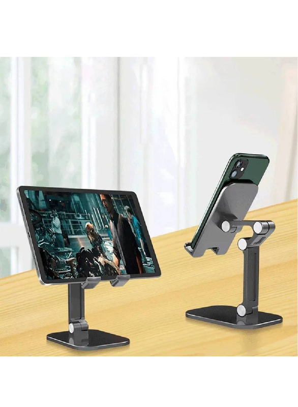 Gennext Phone Stand Adjustable Mobile Phone Holder Desktop Tablet Mount for Apple iPhone 12/12 Pro Max 11 Pro Max XS XR, Grey