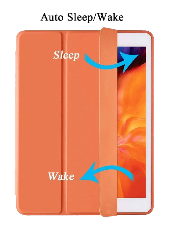 Gennext Apple iPad 6th/5th Generation 9.7-Inch Rebound Slim Smart Tablet Flip Case Cover with Built-in Pencil Holder, Orange