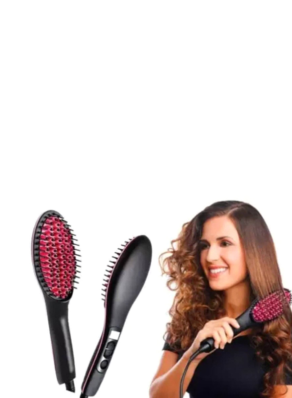 Gennext Straight Artifact Ceramic Straightening Brush, Black