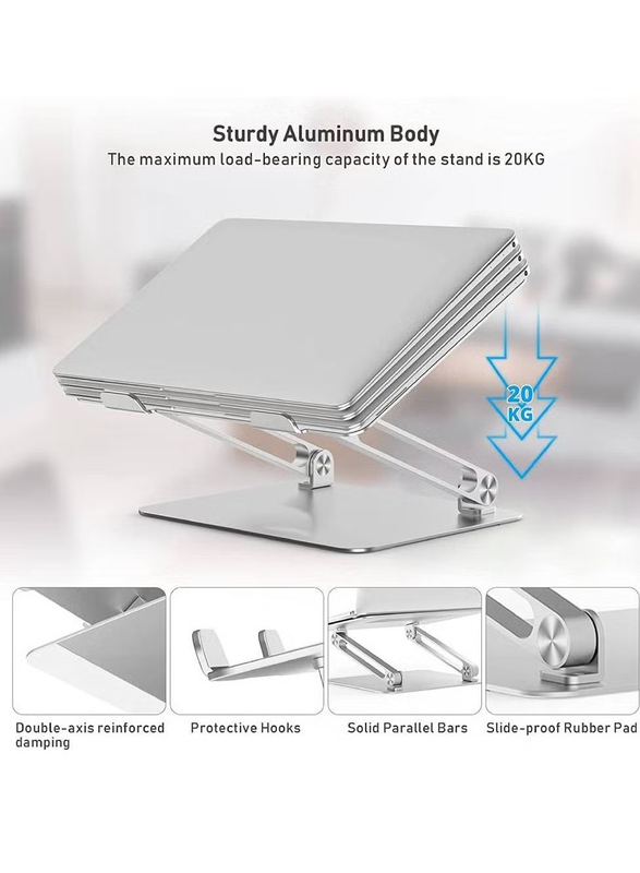 Adjustable Laptop Stand, Silver
