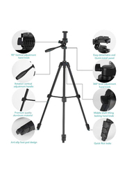 Universal Travel Extendable Phone Tripod Stand with Wireless Remote for Smartphones/Camera, Black