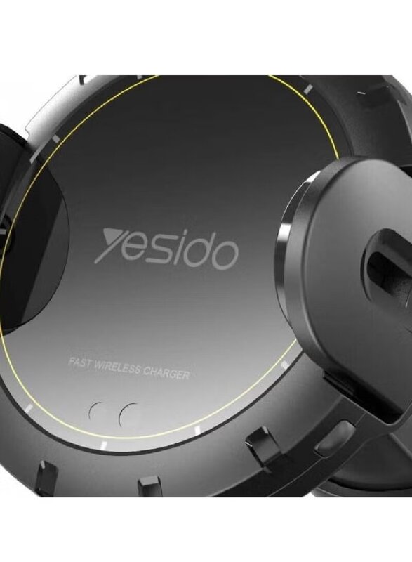 Yesido 10W Nano Absorption Qi Wireless Car Charger Holder for Smart Phones, Black