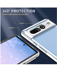 Google Pixel 7 Pro Protective Super Shockproof Transparent Soft Silicone Mobile Phone Case Cover, Clear