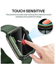 Zoomee Full Coverage Easy Installation Bubble-Free Screen Protector for Apple Watch Series 8/7 45 mm, Clear