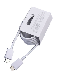 Gennext 25W Super Fast Charger Adapter, with USB Type-C Cable for Smartphones, White