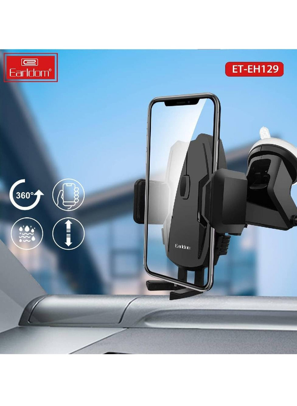 Earldom Mobile Phone Bracket for Car Mount, ET-EH129, Black