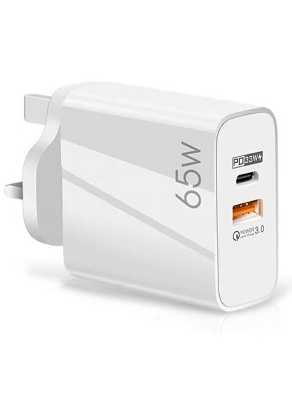 

Gennext 65W PD3.0 Type C Super Fast Charger Wall Plug for Apple iPhone, White
