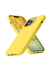 Apple iPhone 14 Pro Silicone Anti Scratch Mobile Phone Case Cover, Yellow