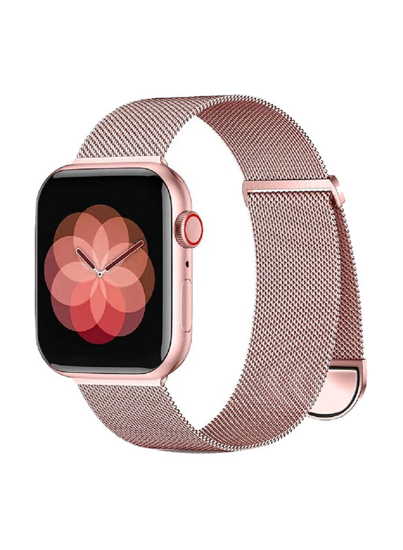 

Gennext Metal Magnetic Band for Apple Watch 49mm/42mm/44mm/45mm, Pink