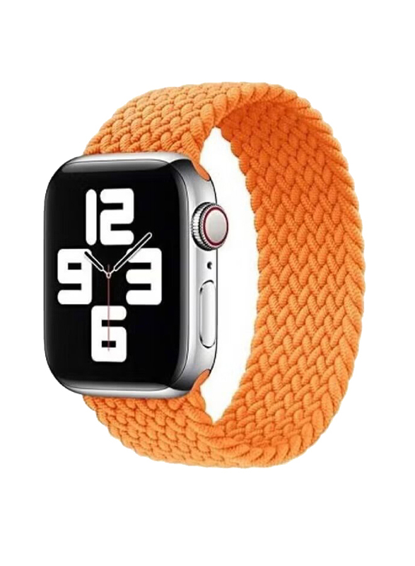 Gennext Single Loop Braided Watch Band Flexible Nylon Straps Compatible with Apple Watch Series 7 41mm, Orange