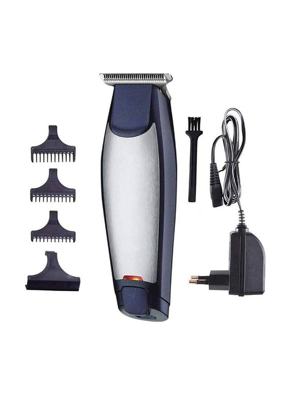 Gennext 3-In-1 Rechargeable Trimmer & Clipper, KM-5021, Blue/Silver