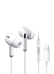 Yesido Wired In-Ear Noise Cancelling Earphones with Mic, White