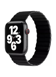 Gennext Replacement Adjustable Magnetic Strap Compatible with Apple Watch Series 8/7/SE/6/5/4/3/2/1/45mm/44mm/42mm/Ultra 49mm, Black