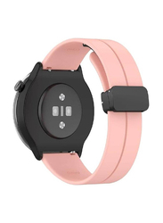 Replacement Quick Release Soft Sport Wristband Magnetic Clasp Strap for Huawei Watch Buds/Watch GT 4, Pink