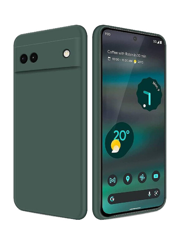 

Gennext Google Pixel 6a Soft Silicon TPU Mobile Phone Back Case Cover, Green