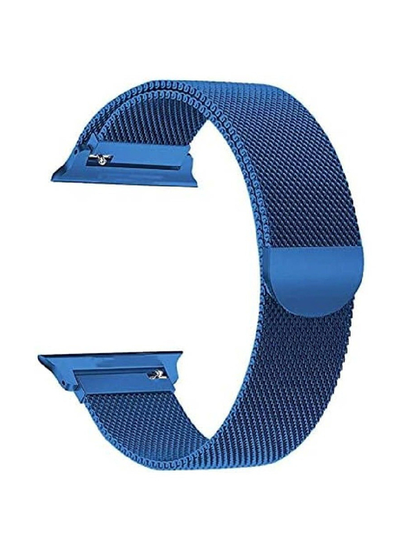 Gennext Stainless Steel Milanese Loop Band for Apple Watch 42/44/45/49mm, Blue