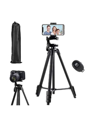 Universal Travel Extendable Phone Tripod Stand with Wireless Remote for Smartphones/Camera, Black