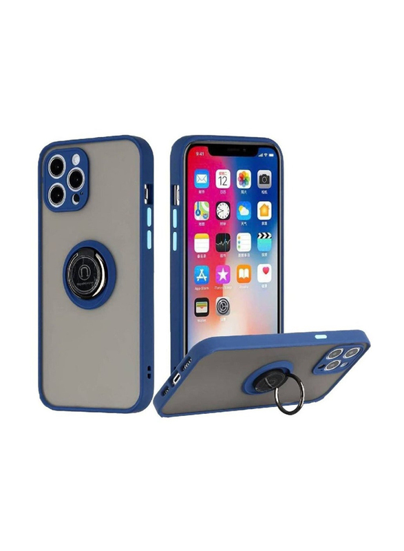 Gennext Apple iPhone 12 Pro Grip Magnetic Car Mount Matte Hard Bumper Mobile Phone Case Cover, Blue