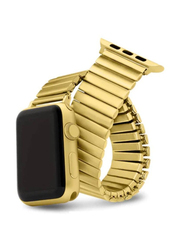 Gennext Replacement Stainless Steel Stretchable Bracelet Strap for Apple Watch Series 8/7/6/5/4/3/2/1 SE 45/44/42mm/Ultra Watch 49mm, Gold