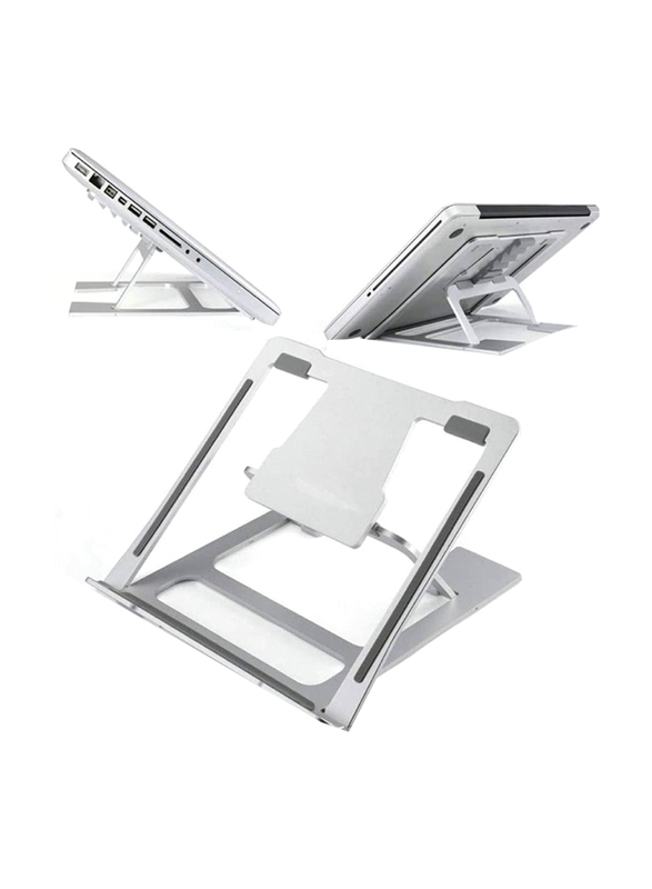 Gennext 6-Level Adjustable Stand for Laptop, Silver