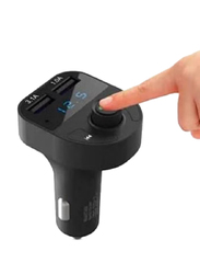 Earldom Bluetooth FM Transmitter Fast Car Charger, ET-M29, Black