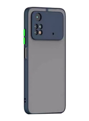 Gennext Xiaomi Poco M4 Pro 5G Silicone Bumper Shockproof Matte Translucent Back Mobile Phone Case Cover, Blue