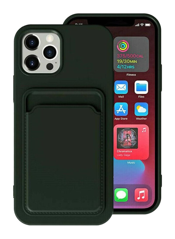 

Generic Apple iPhone 13 Pro Protective Shockproof Card Slot Luxury Rubber Mobile Phone Case Cover, Black