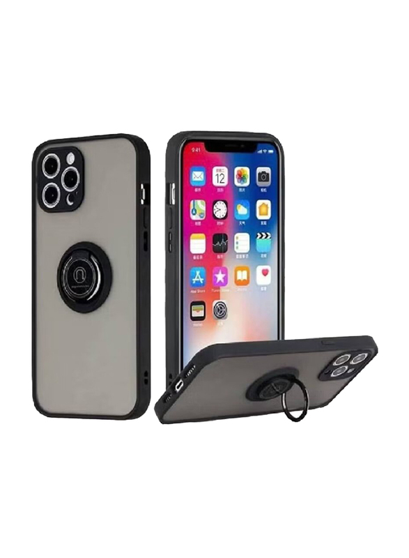 Apple iPhone 13 Pro Max Matte Hard Back Magnetic Car Mount Bumper Mobile Phone Case Cover Grip, Black/Grey