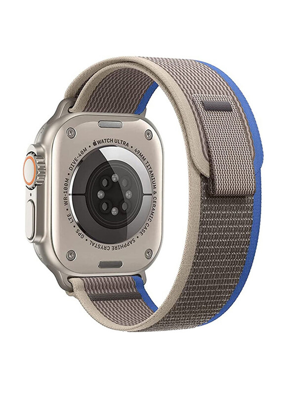 Zoomee Trail Loop Watch Band Strap for Apple Watch Ultra 49mm/45mm/44mm/42mm, Blue/Grey